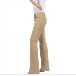 BYE  a European Brand. Tan Pants Tall Wide Waist Band w/ Decorative Belt Loops